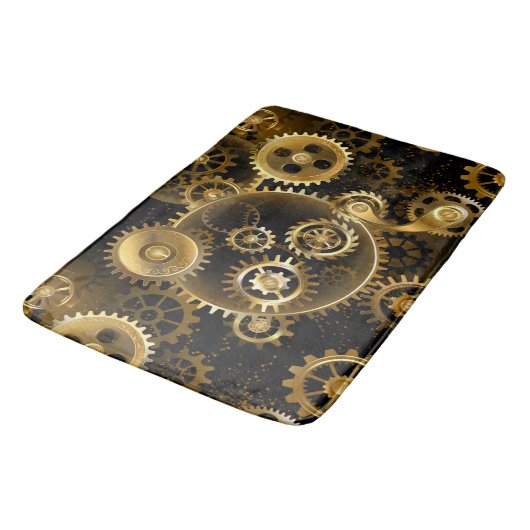 Naadloze Steampunk Brass Gears Badmat (Gekanteld)