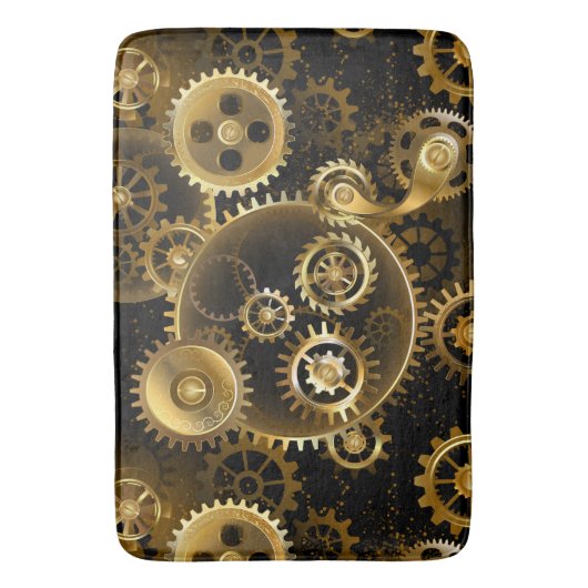 Naadloze Steampunk Brass Gears Badmat (Voorkant Verticaal)