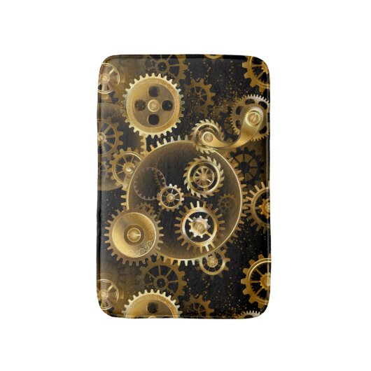 Naadloze Steampunk Brass Gears Badmat (Voorkant Verticaal)