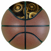 Naadloze Steampunk Brass Gears Basketbal (Rechts)