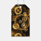 Naadloze Steampunk Brass Gears Cadeaulabel (Voorkant)