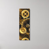 Naadloze Steampunk Brass Gears Canvas Afdruk (Voorkant)