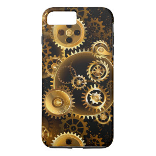 Naadloze Steampunk Brass Gears iPhone 8/7 Plus Hoesje