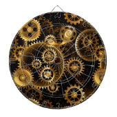 Naadloze Steampunk Brass Gears Dartbord (Voorkant)