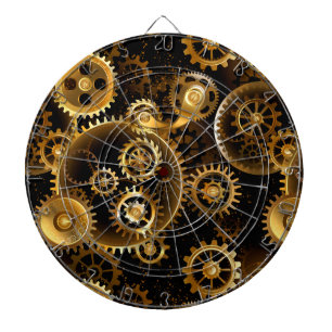 Naadloze Steampunk Brass Gears Dartbord