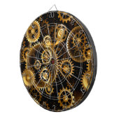 Naadloze Steampunk Brass Gears Dartbord (Voorkant Rechts)