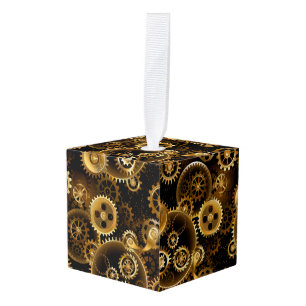 Naadloze Steampunk Brass Gears Decoratie