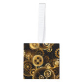 Naadloze Steampunk Brass Gears Decoratie (Voorkant)