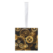 Naadloze Steampunk Brass Gears Decoratie (Rechts)