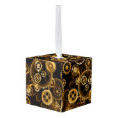 Naadloze Steampunk Brass Gears Decoratie (Achter hoekig)