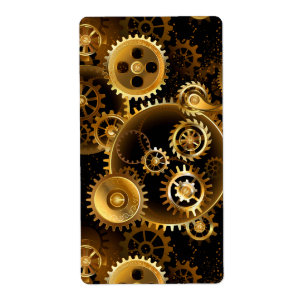 Naadloze Steampunk Brass Gears Etiket