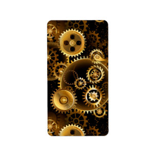 Naadloze Steampunk Brass Gears Etiket