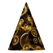 Naadloze Steampunk Brass Gears Feesthoedjes (Achterkant)