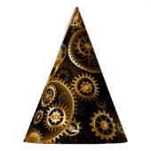 Naadloze Steampunk Brass Gears Feesthoedjes (Links)