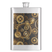 Naadloze Steampunk Brass Gears Flacon (Voorkant)