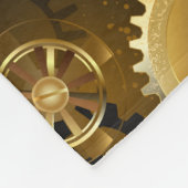 Naadloze Steampunk Brass Gears Fleece Deken (Hoek)