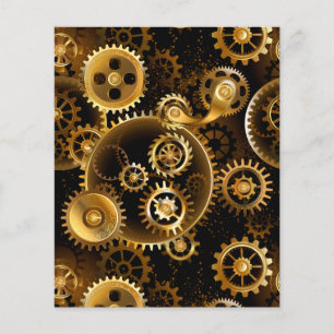 Naadloze Steampunk Brass Gears Flyer