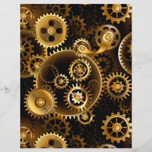 Naadloze Steampunk Brass Gears Flyer