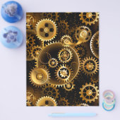 Naadloze Steampunk Brass Gears Flyer (Enkel)