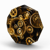 Naadloze Steampunk Brass Gears Fotoblokken (Rechts)