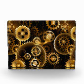 Naadloze Steampunk Brass Gears Fotoblokken (Voorkant)