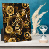 Naadloze Steampunk Brass Gears Fotoplaat (Zijkant)