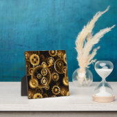 Naadloze Steampunk Brass Gears Fotoplaat