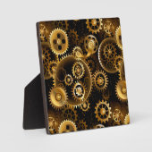 Naadloze Steampunk Brass Gears Fotoplaat