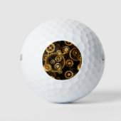 Naadloze Steampunk Brass Gears Golfballen (Voorkant)