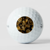 Naadloze Steampunk Brass Gears Golfballen (Voorkant)