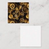 Naadloze Steampunk Brass Gears Informatiekaartje (Voorkant / Achterkant)