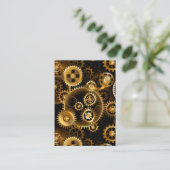 Naadloze Steampunk Brass Gears Informatiekaartje (Staand voorkant)