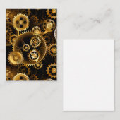 Naadloze Steampunk Brass Gears Informatiekaartje (Voorkant / Achterkant)