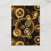 Naadloze Steampunk Brass Gears Informatiekaartje (Voorkant)