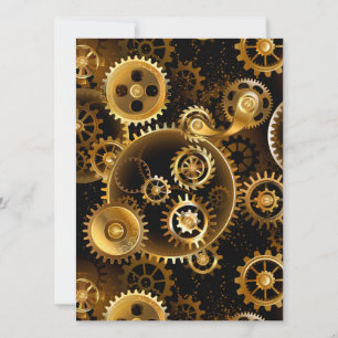 Naadloze Steampunk Brass Gears Kaart