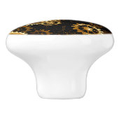 Naadloze Steampunk Brass Gears Keramische Knop (Zijkant)