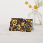 Naadloze Steampunk Brass Gears Klantenkaartje (Achterkant)