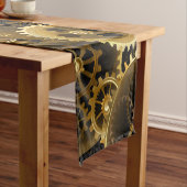 Naadloze Steampunk Brass Gears Korte Tafelloper (Voorbeeld)