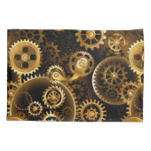 Naadloze Steampunk Brass Gears Kussensloop (Achterkant)