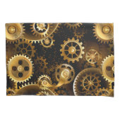 Naadloze Steampunk Brass Gears Kussensloop (Voorkant)