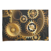 Naadloze Steampunk Brass Gears Kussensloop (Voorkant-Rechts)