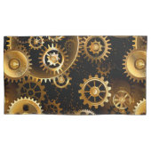 Naadloze Steampunk Brass Gears Kussensloop (Voorkant-Links)