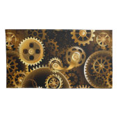 Naadloze Steampunk Brass Gears Kussensloop (Achterkant-Rechts)