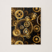 Naadloze Steampunk Brass Gears Legpuzzel (Verticaal)