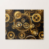 Naadloze Steampunk Brass Gears Legpuzzel (Horizontaal)