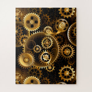 Naadloze Steampunk Brass Gears Legpuzzel