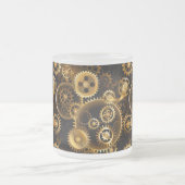 Naadloze Steampunk Brass Gears Matglas Koffiemok (Center)