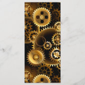 Naadloze Steampunk Brass Gears Menu (Voorkant)