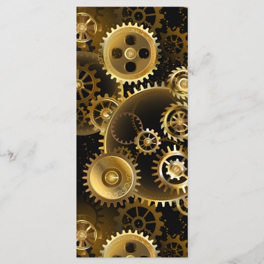 Naadloze Steampunk Brass Gears Menu (Voorkant)