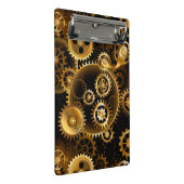 Naadloze Steampunk Brass Gears Mini Klembord (Schuin)